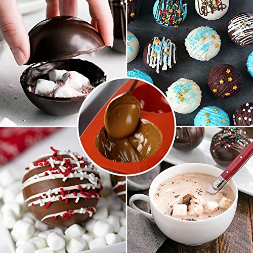 Bestylez 4 Pcs Medium Silicone Molds With 4 Droppers For Hot Chocolate Bombs (Aka Cocoa Bombs) #TOP1