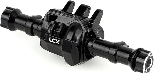 Miniatura 3 de LCX Racing 1/10th RC Crawler Car CNC mecanizado carcasa de eje trasero w/Diff cubierta PVD recubrimiento para TRX-4, actualizaciones piezas