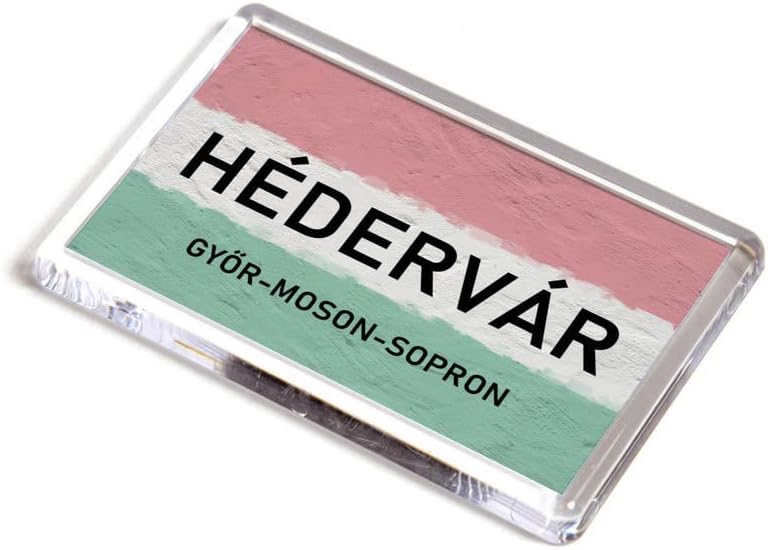 FRIDGE MAGNET - Hedervar - Gyor-Moson-Sopron - Hungary Flag