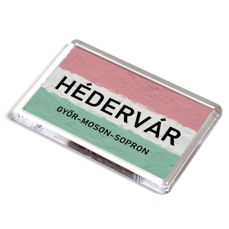 FRIDGE MAGNET - Hedervar - Gyor-Moson-Sopron - Hungary Flag