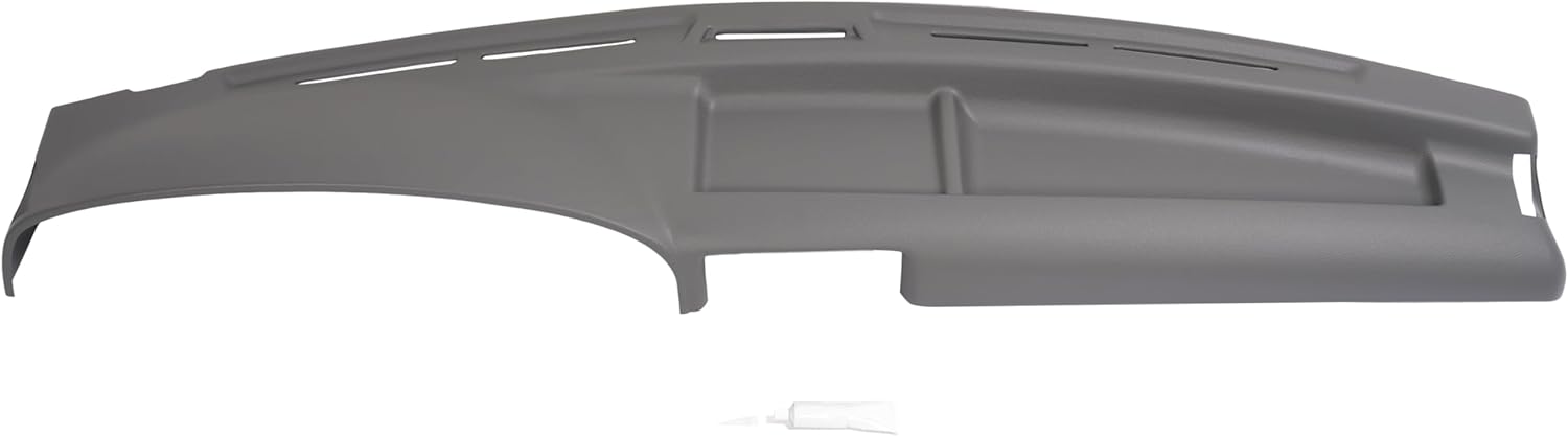 HECASA Dashboard Cover Compatible with 1992-1997 Ford Bronco F-150 F-250 F-350 F150 F250 F350 Dash Panel Bezel Instrument Pad Lid ABS Plastic Gray