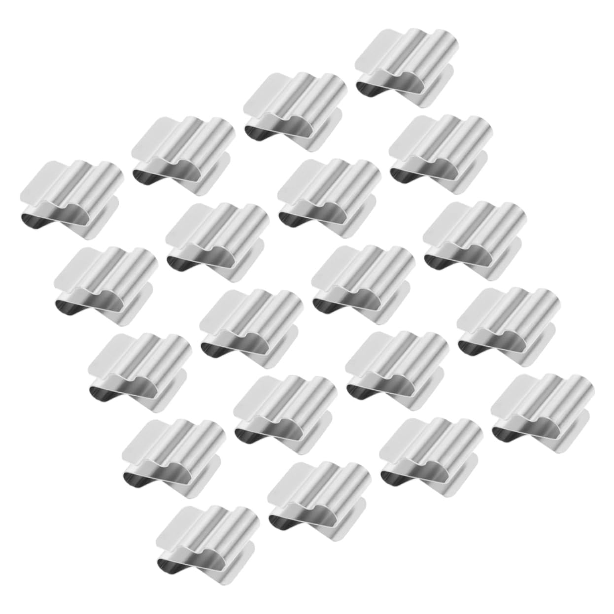 SOLUSTRE Stainless Steel Wire Clamp 20pcs Solar Wire Clips Cable End Crimps Secure Stable Cable Management for Solar Panel