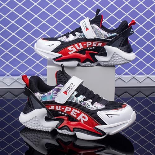 Lightweight Mesh Sneakers for Kids Girls Boys, Non-Slip EVA Sole with Hook Loop Closure & Protective Toe Cap3