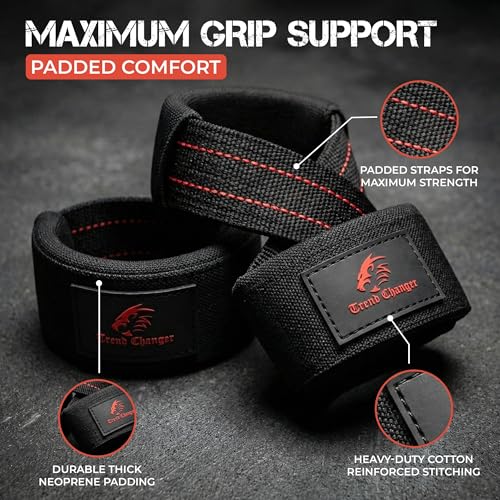 Image of Figure 8 Lifting Strap Padded Deadlift Straps Heavy Duty