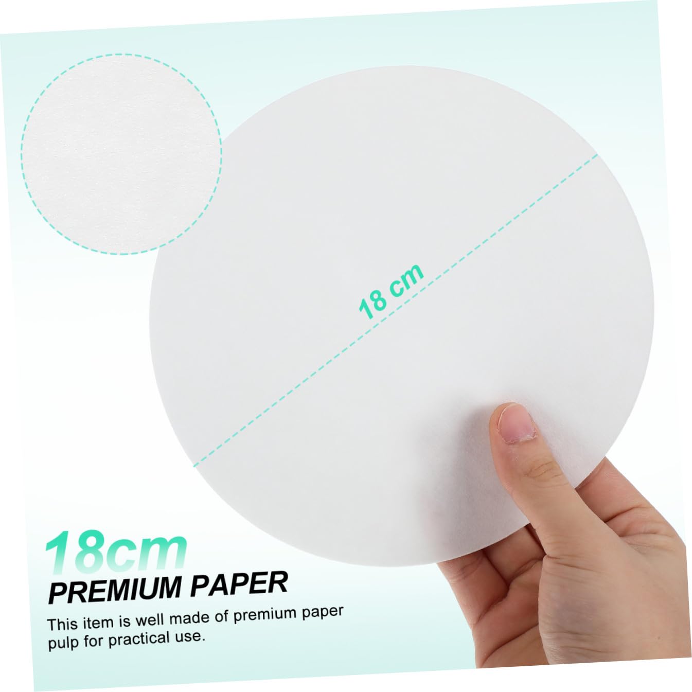 VALICLUD Dischi e Buona Ritenzione Particelle di Carta Filtro Qualitativa da 18 Cm Flusso Medio Confezione da 100 Pezzi per Applicazioni Chimiche Generali e Sperimentali