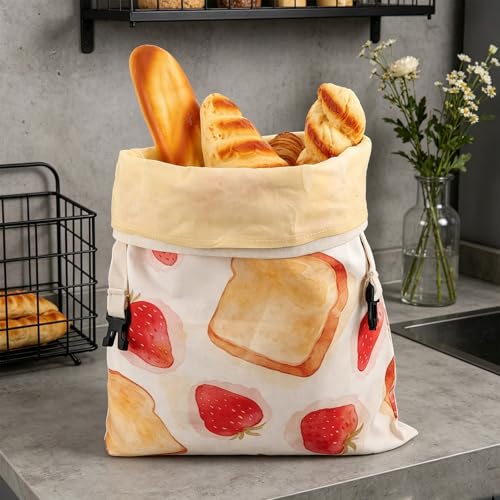 Bolsa de pan de cera de abeja Gatuida con diseño desmontable de algodón 7