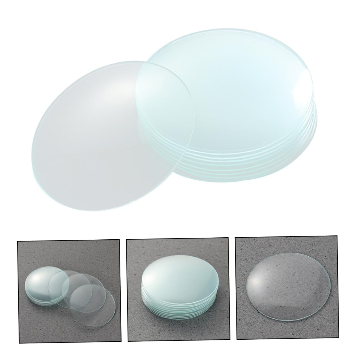 ABOOFAN Coperture in Vetro per Bruciatore da Laboratorio 10 Pezzi, Vetro Sintetico Resistente, per Esperimenti e Uso in Aula, Funziona come Contenitore ed Evaporatore
