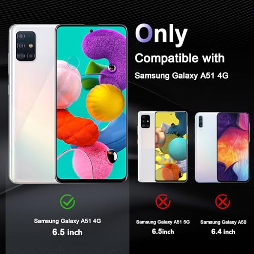 Image of Case for Samsung Galaxy A51 4G, Military Grade Drop Protection Phone Case, Yellowing Resistant, Anti-Scratch Hard PC Back, Shockproof Hard Ultra-Thin Protective Cover, Clear