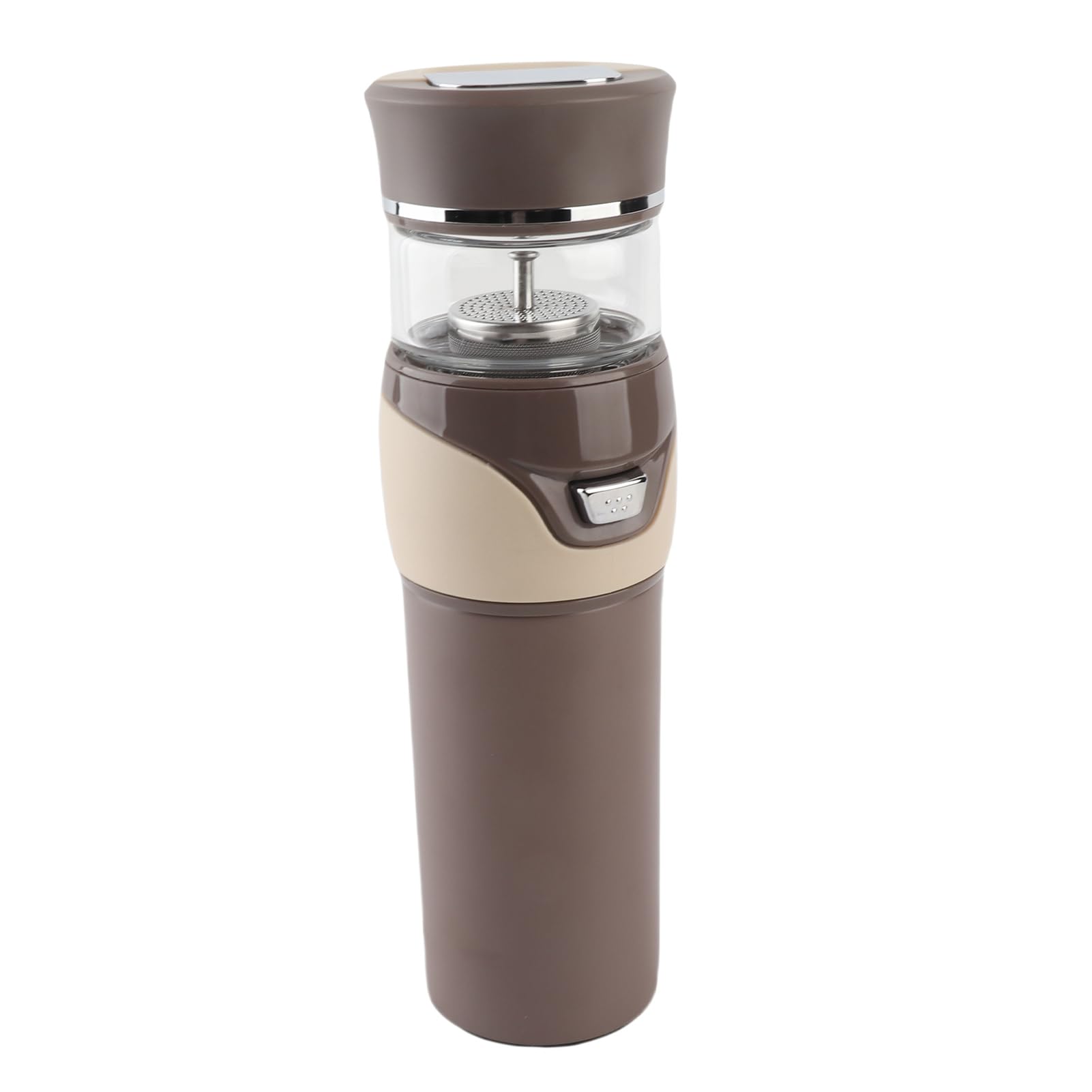 Generic Edelstahl-Teeflasche, Stilvoller, Isolierter Reisebecher für Männer Im Büro oder zu Hause mit Teesieb (BROWN)