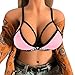 Zldhxyf Bañador deportivo para mujer con letras Bralette para mujer, camisolas, top bralettes para mujer, sujetador de banda, ropa sexy, Rosa., M