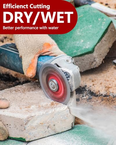 5Pcs Diamond Saw Blades, 4-1/2" Tile Grinder Cutting Blade for Angle Grinder Tile, Super Thin Indestructible Disc for Grinder for Cutting Porcelain Ceramic Granite Marble.