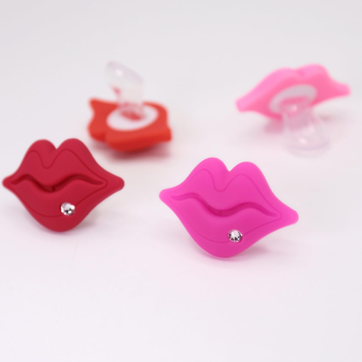 GARVALON 3pcs Pacifiers Cute Pig Nose Soothers for Newborns Teething Watermelon Rose and Bright Safe and Fun Biting