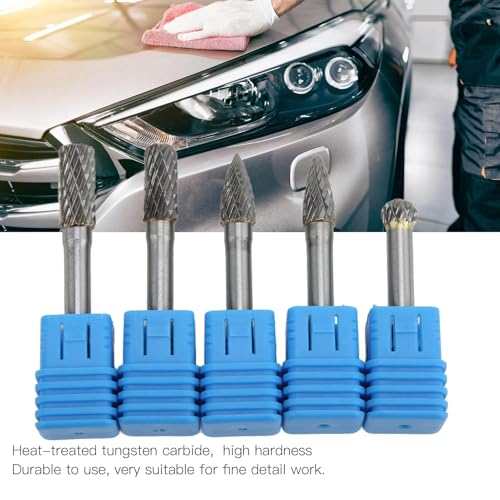 Set de 5 fresas de carburo de doble corte 1/4 pulg miniatura 2