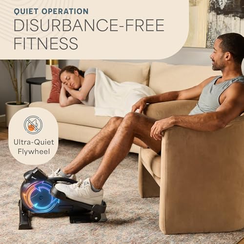 Image of Lifepro Under Desk Elliptical Exercise Machine with or without Red Light, Seated Pedal Exerciser for Seniors & Adults, Quiet Elliptical Machine for Home or Office, Portable Leg Exerciser While Sitting