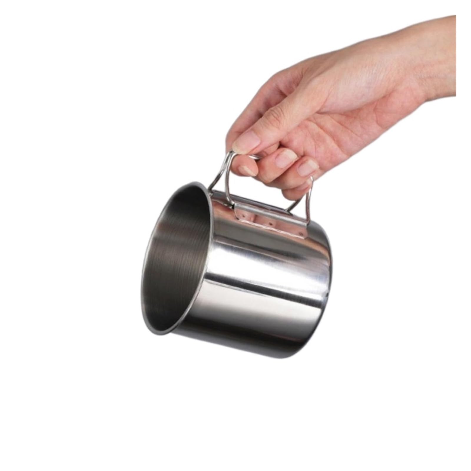 GLigeT Teetasse 250/350/500 ml Camping Tasse 304 Edelstahl Reise Picknick Becher Trinkwasser Becher Tragbare Outdoor Wandern Zubehör Espressotassen (Color : 4Pcs 250ML)