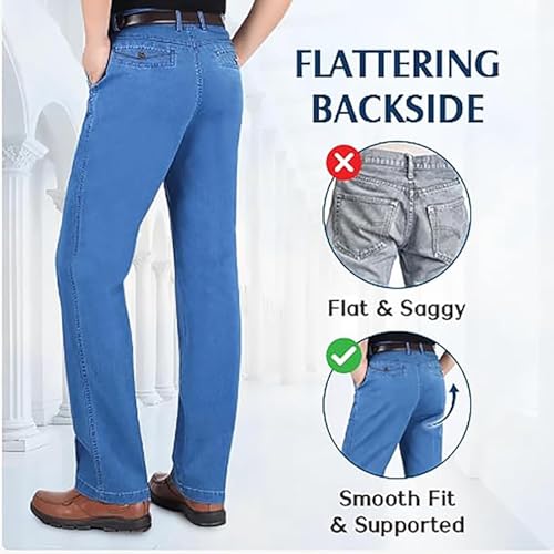 Modezier Jeans for Men, Jettjeans3 - Men's Classic Straight Fit Stretch Jeans, Jet Jeans 3 Stretch for Older Men2