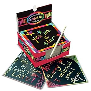 Melissa & Doug Scratch Art Rainbow Mini Notes (125) With Wooden Stylus – Color Scratch Art Mini Notes, Party Favors…
