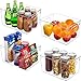 4 Pezzi Contenitori per Frigorifero Salvaspazio Trasparenti Scatola Cassetti per Cucina Frigoriferi Cestini Organizzatori per Dispensa Plastica Organizer Frigorifero per Frutta e Verdura
