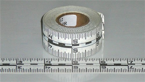 Cinta métrica en rollo continua de 12 pulgadas blanca miniatura 7