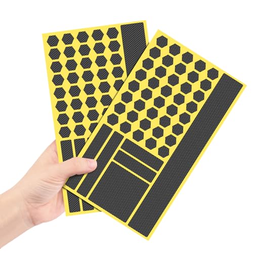 Rubber Grip Tape Kit, Durable Non-Slip Tape with 92 Customizable Pre-Cut Strips, Ideal For Increasing Friction and Comfortable on Phones, Cups, Tool Handles, and Game Controllers.( 2Pack, Black)