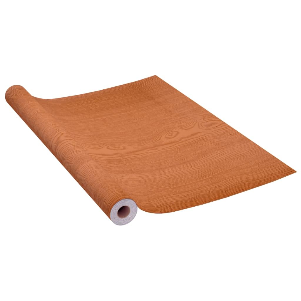 Lámina Autoadhesiva para Muebles con PVC, Efecto Madera, Papel Adhesivo para Muebles, Vinilos para Muebles, Adecuada para Puertas Y Paredes, Roble Claro, 500 x 90 cm