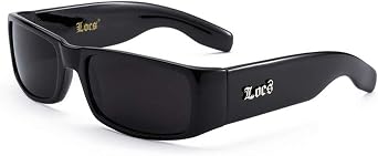 LOCS Dark Sunglasses Black OG Stylish Regular Lens NEW 0106
