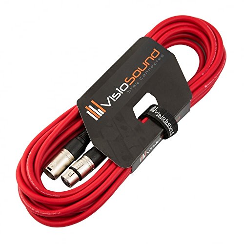 6m XLR Mic Cable Red