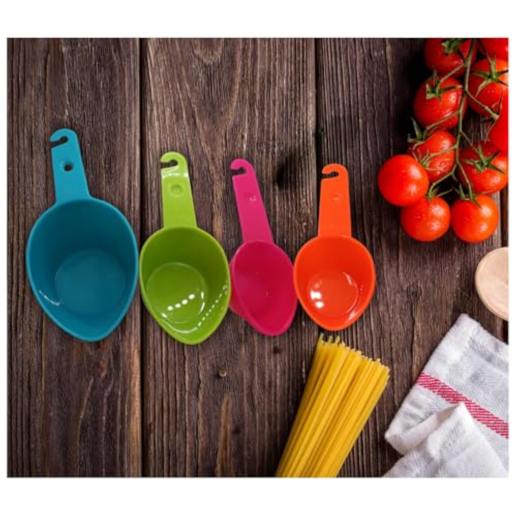 Plastic Measuring Spoons Set of 4 in 4 Colours