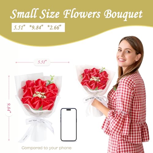 Ramo de rosas eternas para el Día de la Madre, flores preservadas rojas SPVLOAI 3