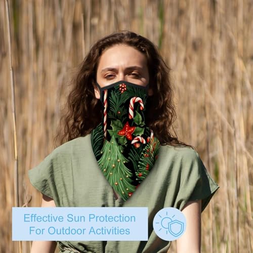 4 Pack Christmas Crutch Neck Gaiter, Cooling Breathable Face Mask UV Protection Scarf Hiking Bandana for Men/Women3