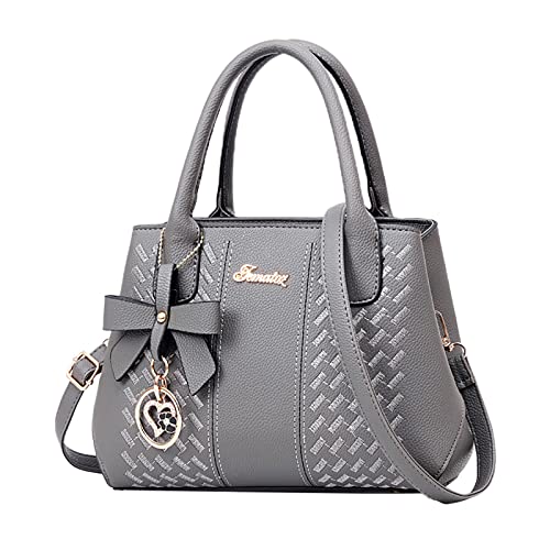 BOTCAM Clásico europeo y americano madre bolso de mediana edad señoras bolsos oferta, gris, talla...