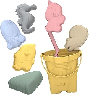 Alasum 1 Set Beach Toy Silicone Toys Beach Toys for Kids Outdoor Toy Outdoor Sand Toys Child Beach Toy Sand Bucket Toy Yellow Parent-Child Summer Handbag Silica Gel Outdoor Boy Toys