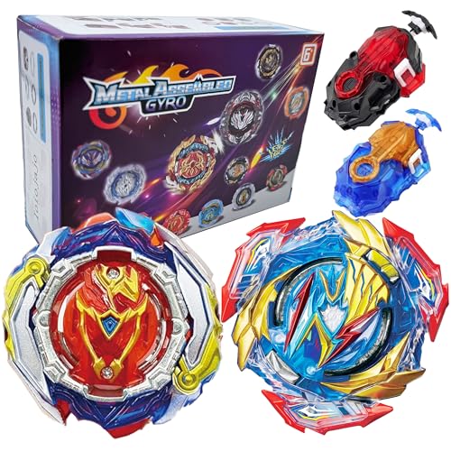 Gytobytle 2in1 Bey Burst Starter Set de Trompos con 2 Lanzadores Pro, Regalo de Juguete para Niños (Competitivo)