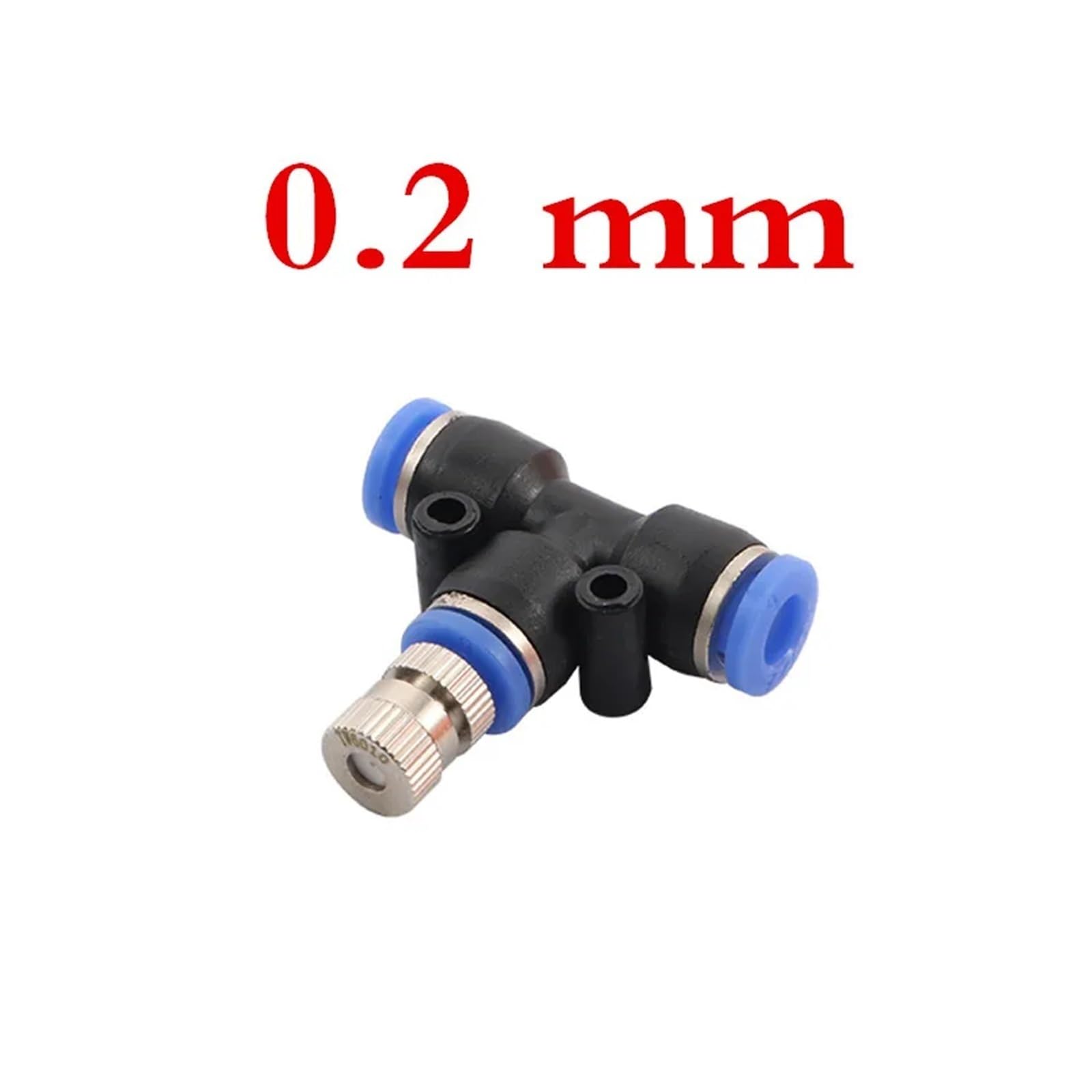 50 Teile/los 6mm Zerstäubung Beschlagen Nebel Düsen Mit 6mm Schnellen Zugang T Stecker Garten Landschaftsbau Bewässerung Spritzen(Nozzle 0.2mm)