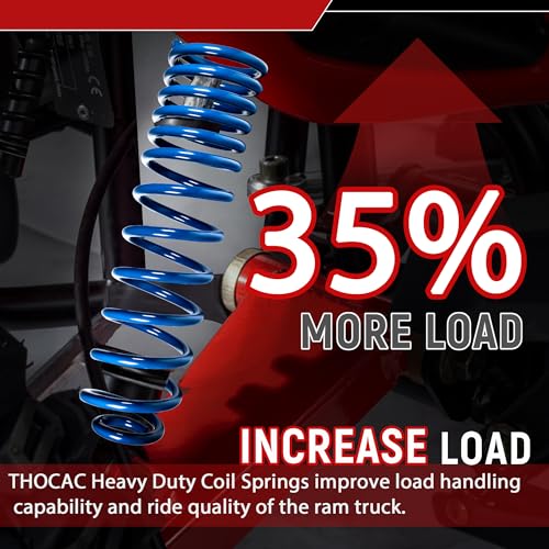 Image of 2PCS 1 inch-3.5 inch Lift Rear Heavy Duty Coil Spring for 2009-2018 Ram 1500 2WD 4WD with Extra 35% Load Capacity (Blue)