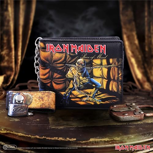 Men's Iron Maiden Piece of Mind Wallet 11cm Tri-Fold Wallet Black4
