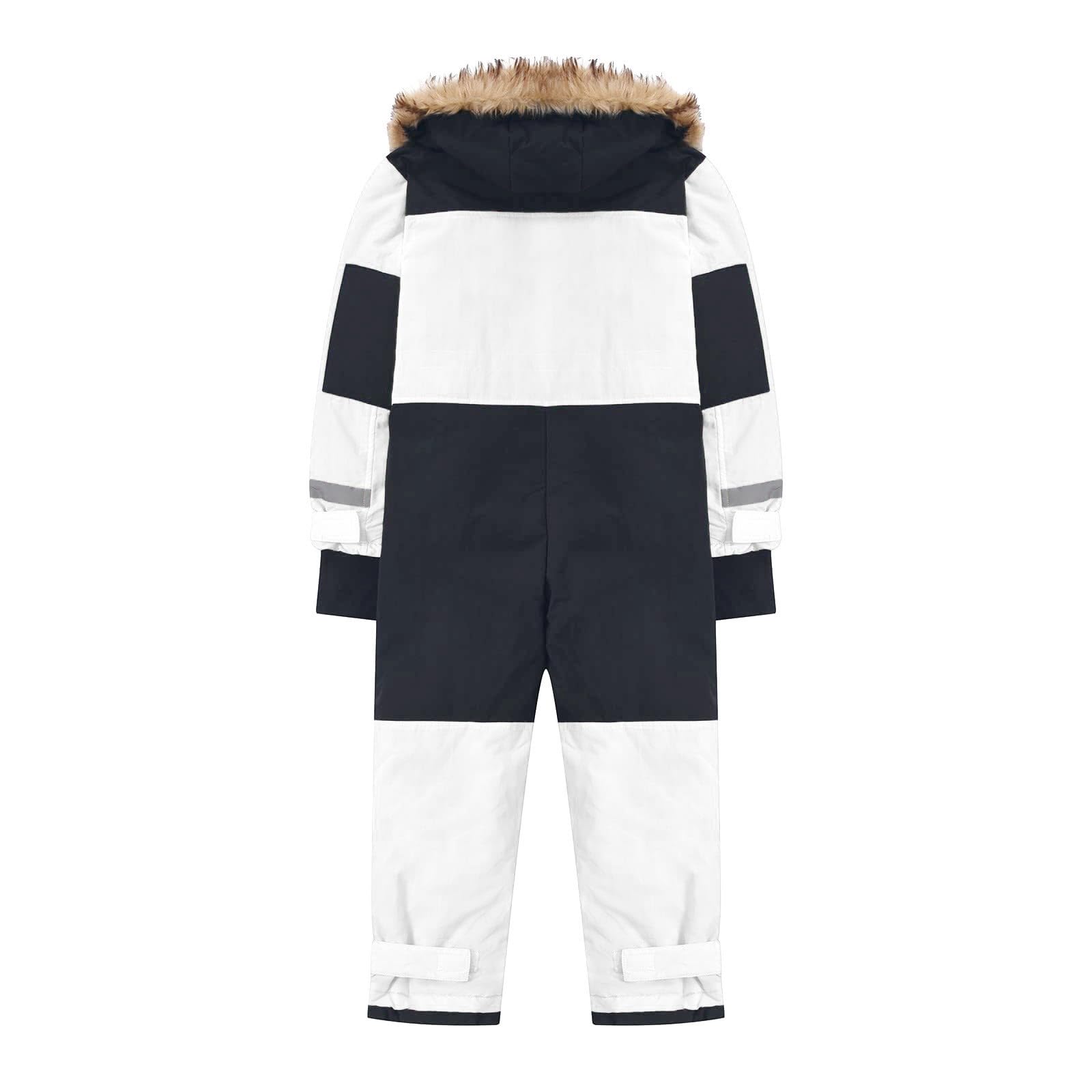 Generisch Tuta da neve per bambini e ragazzi, termica, invernale, calda, da neve, antivento, con tuta rimovibile in softshell