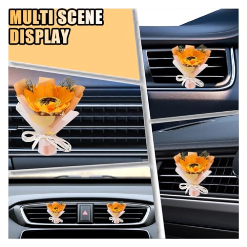 Smilfuy SMILFUY-SMFY-34 Small Bouquet Car Air Freshener Vent Clips, Mini Dried Flower Bouquet Perfume Clip, Car Essential Oil Diffuser Vent Clip, Car Air Outlet Decoration Interior Accessories thumb #3