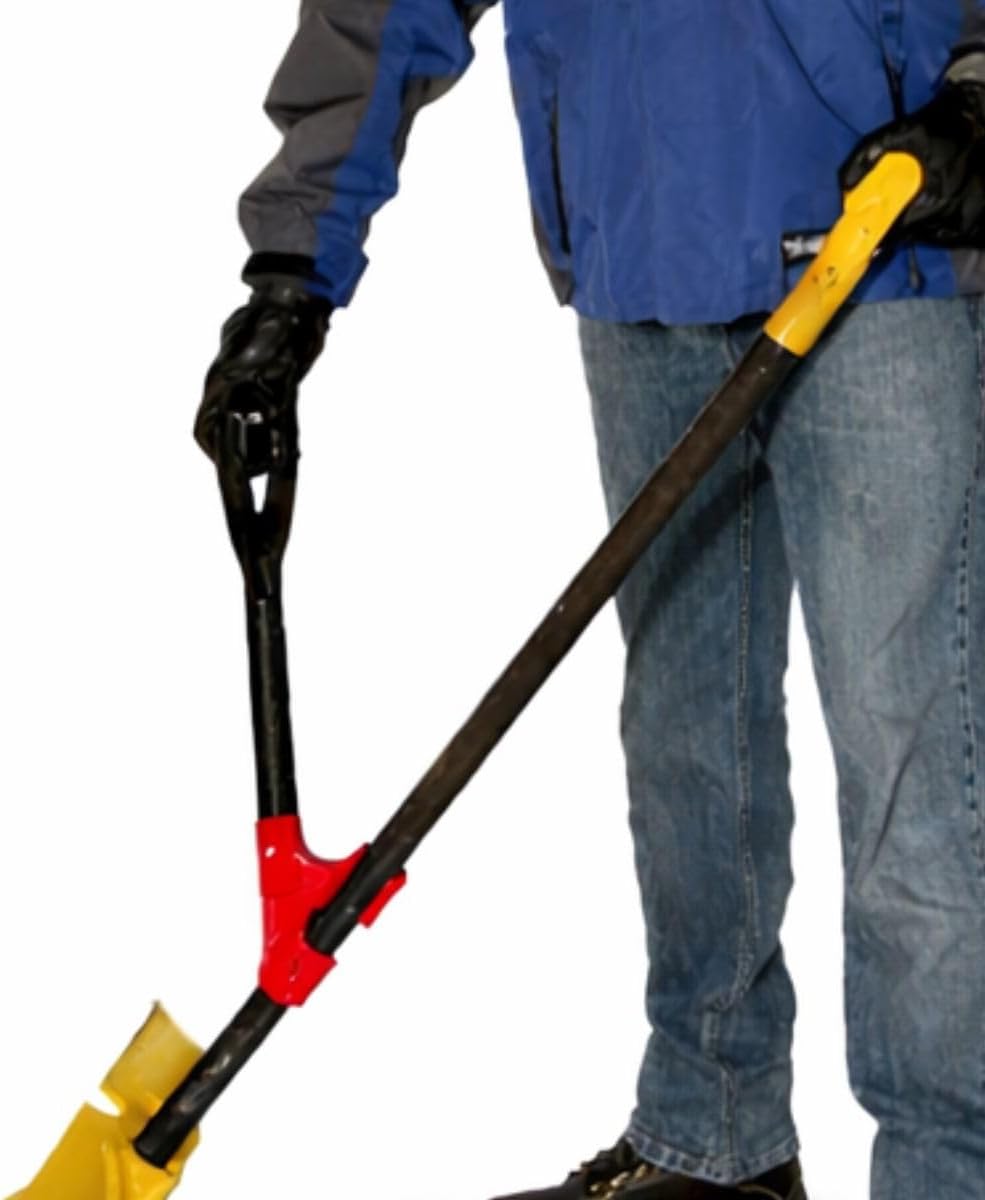 The HEFT Plus Secondary Back Saver Handle for Snow Shovels and Garden Tools as seen on Dragon's Den (Canada Shark Tank) (1 ct, Standard)