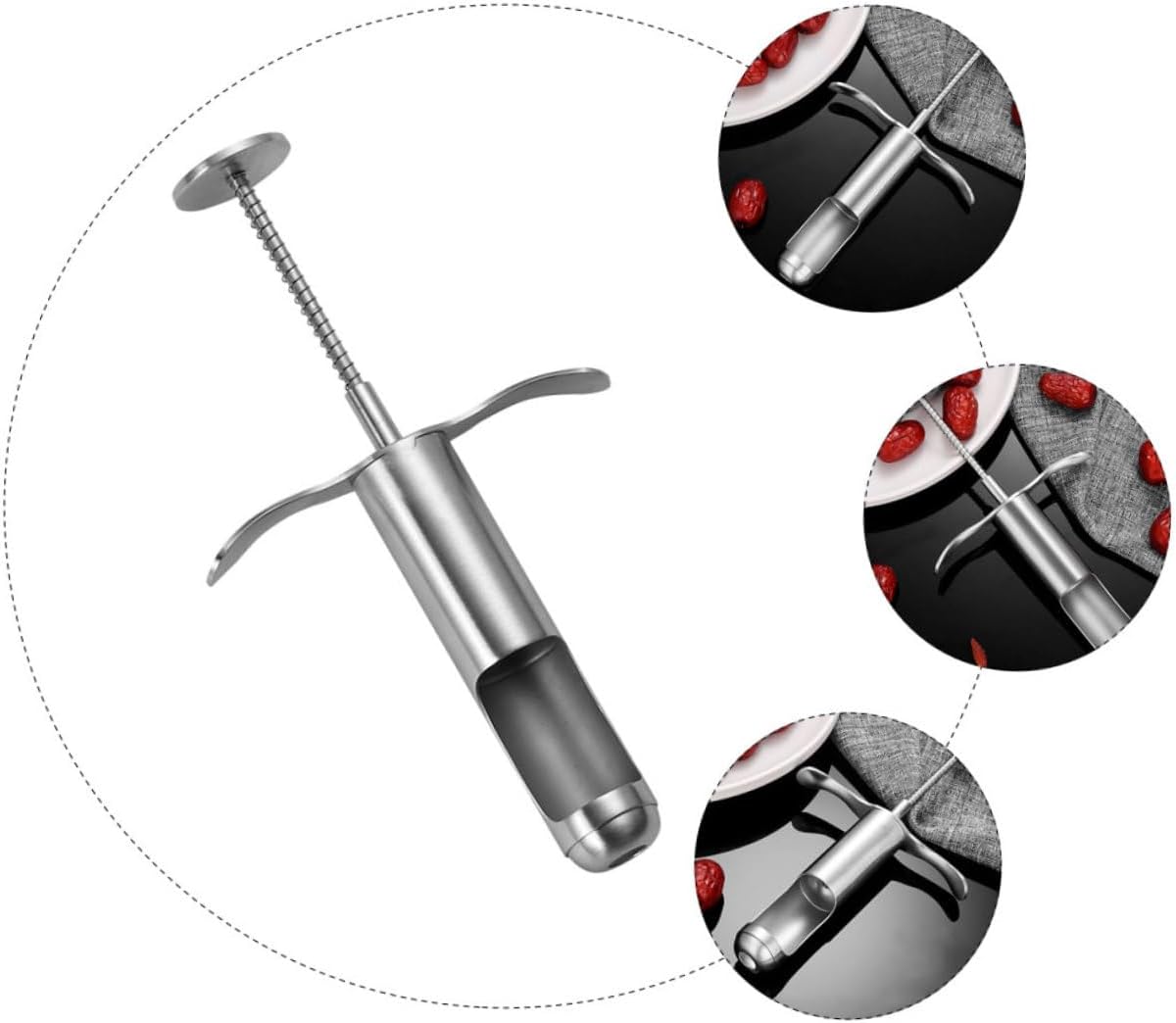 Zerodeko 3pcs Fruit Core Remover Tool Manual Red Dates Pitter for Removal Portable and Labor-saving Design for Kitchen and Fruit Salad Prep
