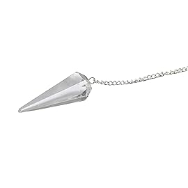 Amazing Gemstone Clear Quartz Crystal Pendulum for Divination - Certified Dowsing Crystals & Healing Stones for Chakra Balancing and Meditation - Enhance Reiki Spiritual Growth with Healing Crystals