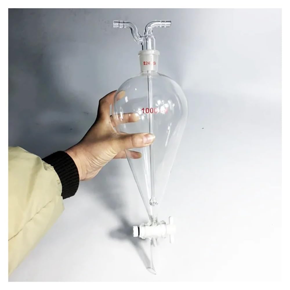 Cristalería de Laboratorio Embudo de separación con forma, reactor de vidrio, generador de 1000 ml