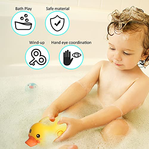 Baby Bath Toys 4 Pack Penguin Duck Wind Up Toys for Toddlers 1-3 Year Old Bathtub Toys for Baby Floating Pool Games Water Toys Swimming Bath Toys for Toddlers Kids Boys Girls 1 Years Old - Image 4