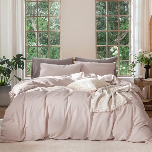MooMee Bedding Duvet Cover Set 100% Washed Cotton...