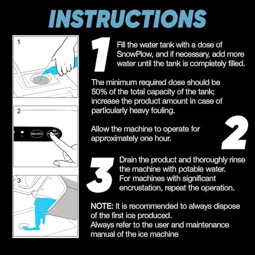Image of ERRECOM Snowplow, Ice Machine Cleaner and Descaler, NSF Registered (A1, A3), 34 fl oz Bottle (1 L)