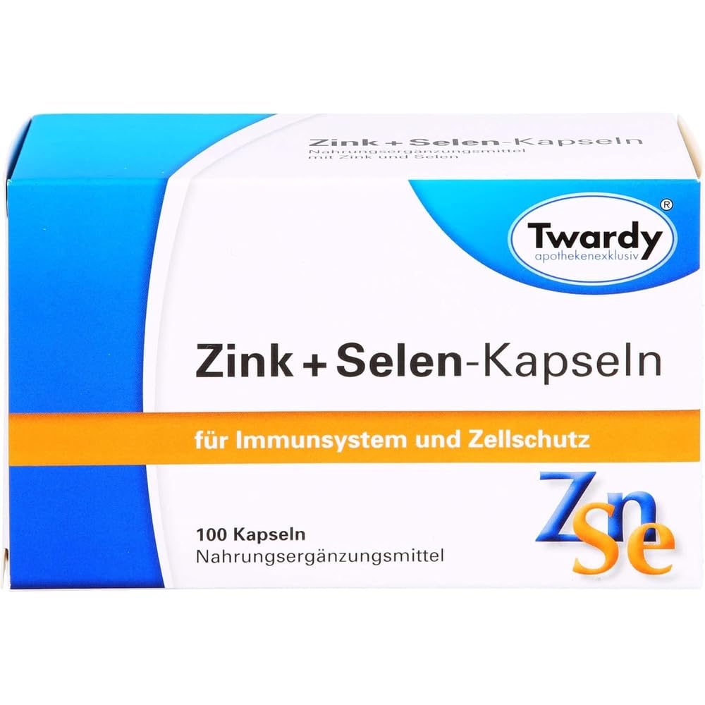Astrid Twardy Zink + Selen-Kapseln 100 Stück, Nahrungsergänzungsmittel für Immunsystem und Zellschutz, glutenfrei, laktosefrei, essenzielle Spurenelemente