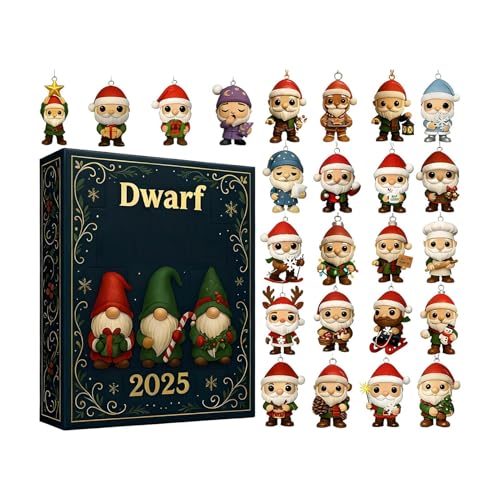 Calendario De Navidad Con Duendes | Suministros De Fiesta 3D 30 Días - Decoraciones Gnomos De Navidad - Para Invierno Interior Vacaciones Cumpleaños Fiesta Oficinas Casa Habitación Dormitorio