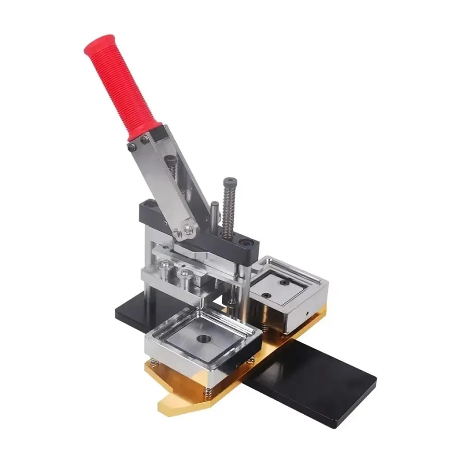Pin Badge Making Kit Pressa per badge per frigorifero quadrata 50x50mm/63.5x63.5mm Macchina per la produzione di magneti per frigorifero rotante manuale(63.5x63.5mm Set)