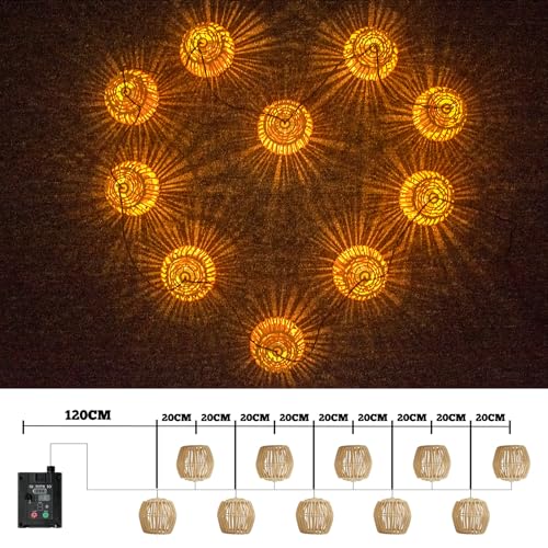 Ciskotu 3M Solar Lichterkette Aussen, 10 LED Solar Lampions Außen Wetterfest Kugeln Lichterkette Außen Solar, 8 Modi Solar Lichterkette Outdoor Dimmbar Solarleuchten Für Außen Balkon Terrasse