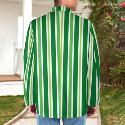 Men Blazer Jacket Green Irish Tartan Men's Casual Blazer Slim Fit Suit Jackets One Button Lightweight Sport Coat3